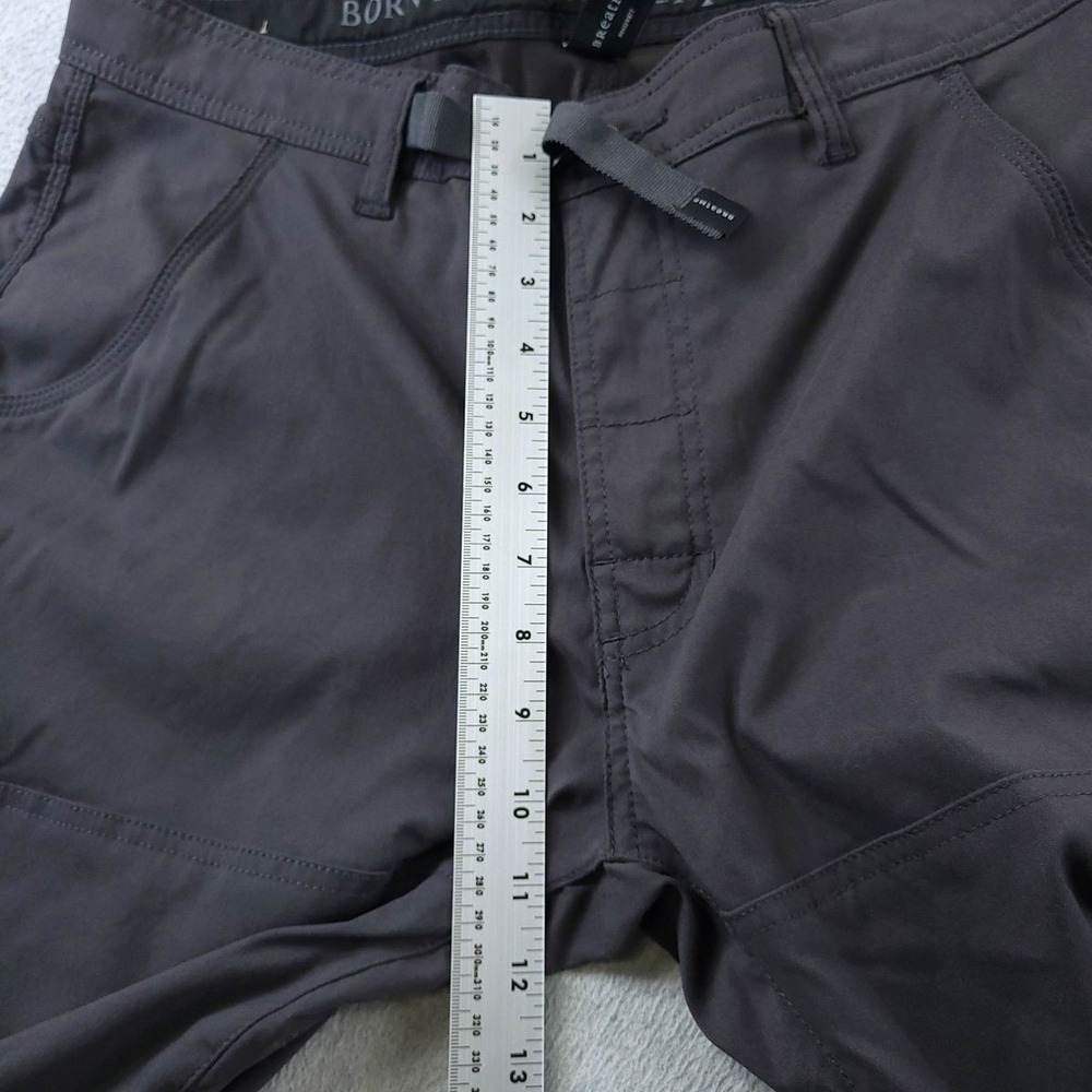 prAna Stretch Zion Relaxed Pants Mens 36x34 Charcoal Cargo Hiking UPF 50 Stretch - Picture 8 of 13
